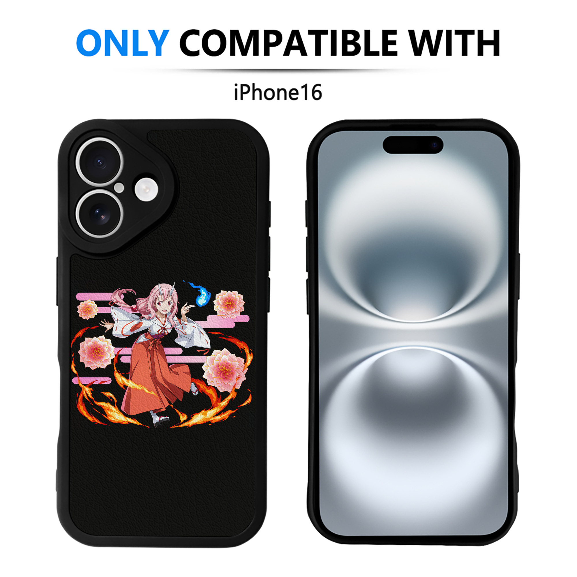 （画像用） 転スラ Regarding Reincarnated to Slime 【iPhone 16シリーズ対応】シリコンスマホケース（レザー調） 材質：シリコン